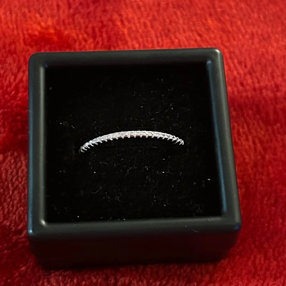 Moissanite Diamond‎ 925 Sterling Silver bridal set size 9 retail $599